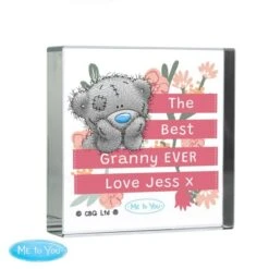 Personalised Me To You Floral Crystal Token -PERSONALISE STORE p1007e11 3