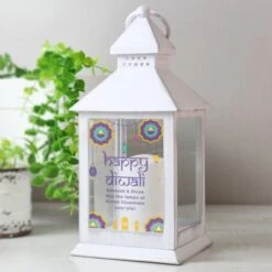Personalised Diwali White Lantern -PERSONALISE STORE p1007e30 2