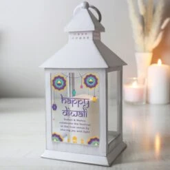 Personalised Diwali White Lantern -PERSONALISE STORE p1007e30 3