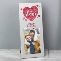 Personalised "All You Need Is Love" Confetti Hearts 2x3 Photo Frame