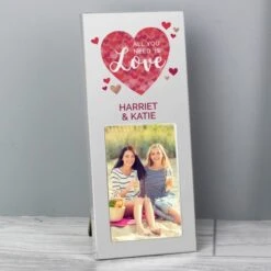 Personalised "All You Need Is Love" Confetti Hearts 2x3 Photo Frame -PERSONALISE STORE p100827 2