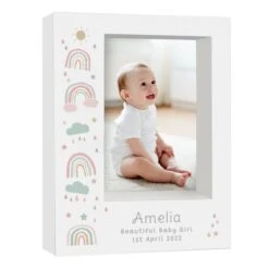 Personalised Rainbow 5x7 Box Photo Frame -PERSONALISE STORE p100839 4