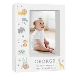 Personalised Safari Animals 5x7 Box Photo Frame -PERSONALISE STORE p100842 3