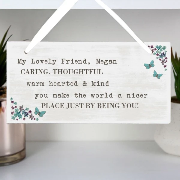 Personalised Forget Me Not Wooden Sign 3 Personalised Forget Me Not Wooden Sign - Image 3