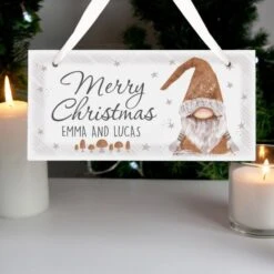 Personalised Christmas Gonk Wooden Sign -PERSONALISE STORE p1011d24 2