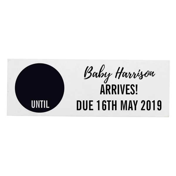 Personalised Classic Chalk Countdown Wooden Block Sign 2 Personalised Classic Chalk Countdown Wooden Block Sign - Image 2