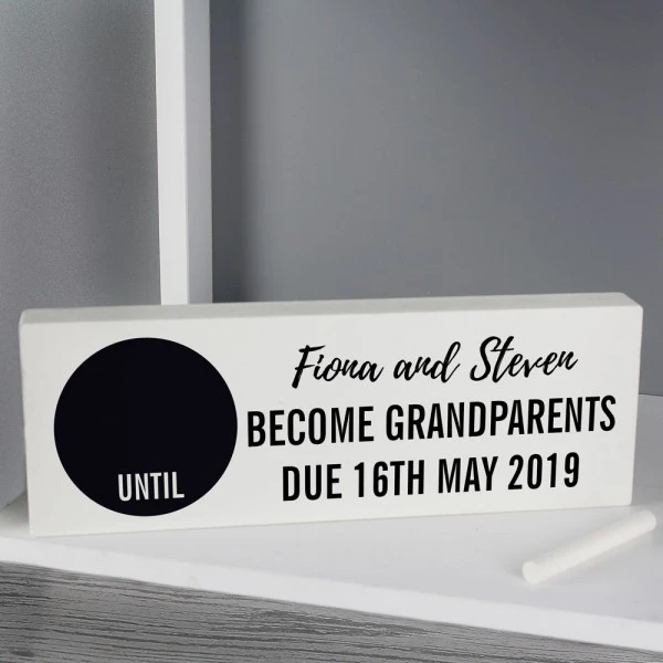 Personalised Classic Chalk Countdown Wooden Block Sign 4 Personalised Classic Chalk Countdown Wooden Block Sign - Image 4