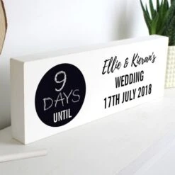 Personalised Classic Chalk Countdown Wooden Block Sign 13 Personalised Classic Chalk Countdown Wooden Block Sign -PERSONALISE STORE p1011d52 7