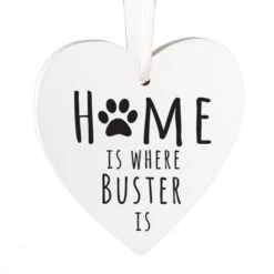 Personalised "Home Is Where" Pet Wooden Heart Decoration -PERSONALISE STORE p1011d57 2