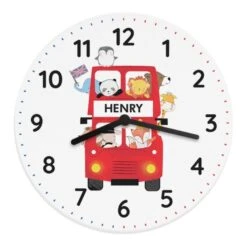 Personalised London Animal Bus Wooden Clock -PERSONALISE STORE p1011d68 4