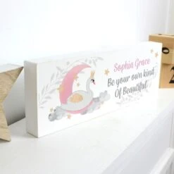 Personalised Swan Lake Wooden Block Sign -PERSONALISE STORE p1011d78 4