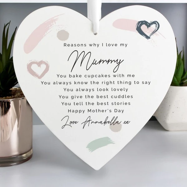 Personalised Love Large Wooden Heart 1 Personalised Love Large Wooden Heart