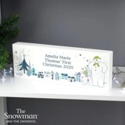 Personalised The Snowman And The Snowdog Wooden Block Sign 12 Personalised The Snowman And The Snowdog Wooden Block Sign -PERSONALISE STORE p1011e11 5