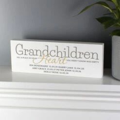 Personalised Grandchildren Wooden Block Sign -PERSONALISE STORE p1011e40 3