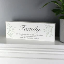 Personalised Branches Wooden Block Sign -PERSONALISE STORE p1011e41 2