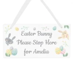Personalised Easter Springtime Wooden Sign -PERSONALISE STORE p1011e49 4