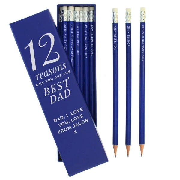 Personalised 12 Reasons Box And 12 Blue HB Pencils 2 Personalised 12 Reasons Box And 12 Blue HB Pencils - Image 2