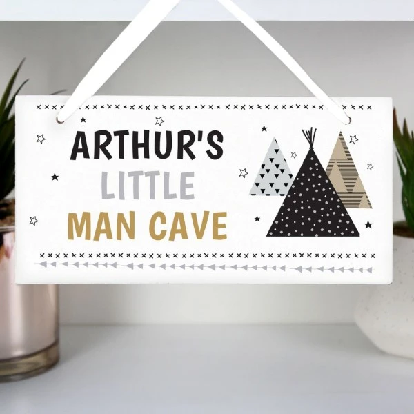 Personalised Wigwam Wooden Sign 1 Personalised Wigwam Wooden Sign