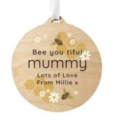 Personalised Bee Round Wooden Decoration 10 Personalised Bee Round Wooden Decoration -PERSONALISE STORE p1011f15 4