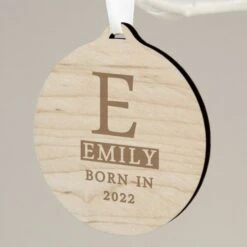 Personalised Initial Round Wooden Decoration -PERSONALISE STORE p1011f19 2