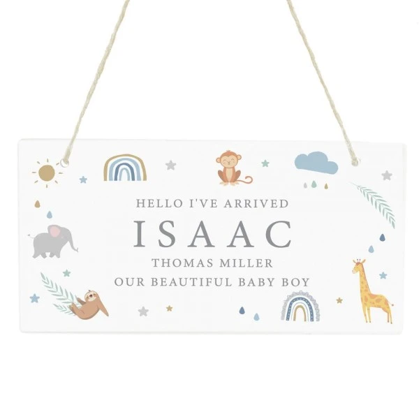 Personalised Safari Animals Wooden Sign 5 Personalised Safari Animals Wooden Sign - Image 5