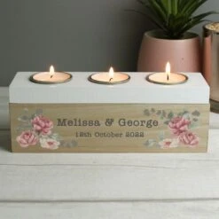 Personalised Floral Watercolour Triple Tealight Box 7 Personalised Floral Watercolour Triple Tealight Box -PERSONALISE STORE p1011f39 2