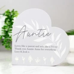 Personalised Leaf Decor Free Standing Heart Ornament -PERSONALISE STORE p1011f47 2