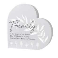 Personalised Leaf Decor Free Standing Heart Ornament -PERSONALISE STORE p1011f47 4
