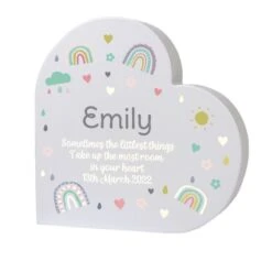 Personalised Rainbow Free Standing Heart Ornament 10 Personalised Rainbow Free Standing Heart Ornament -PERSONALISE STORE p1011f52 4