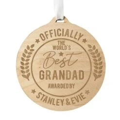 Personalised Officially The Best Round Wooden Medal -PERSONALISE STORE p1011f67 4