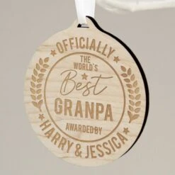 Personalised Officially The Best Round Wooden Medal -PERSONALISE STORE p1011f67 5