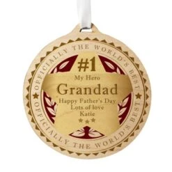 Personalised Number 1 Round Wooden Medal 11 Personalised Number 1 Round Wooden Medal -PERSONALISE STORE p1011f68 4