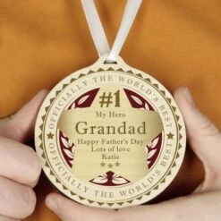 Personalised Number 1 Round Wooden Medal 12 Personalised Number 1 Round Wooden Medal -PERSONALISE STORE p1011f68 5
