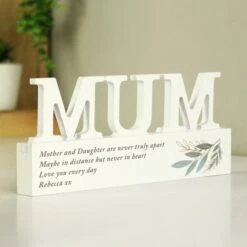 Personalised Botanical Wooden Mum Ornament -PERSONALISE STORE p1011f73 2