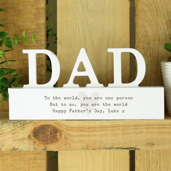 Personalised Free Text Heart Wooden Dad Ornament 3 Personalised Free Text Heart Wooden Dad Ornament - Image 3