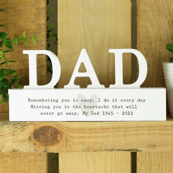 Personalised Free Text Heart Wooden Dad Ornament 4 Personalised Free Text Heart Wooden Dad Ornament - Image 4