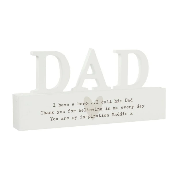 Personalised Free Text Heart Wooden Dad Ornament 5 Personalised Free Text Heart Wooden Dad Ornament - Image 5