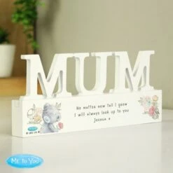 Personalised Me To You Wooden Mum Ornament -PERSONALISE STORE p1011f78 2