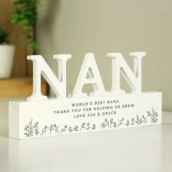 Personalised Floral Wooden Nan Ornament 8 Personalised Floral Wooden Nan Ornament -PERSONALISE STORE p1011f80 3