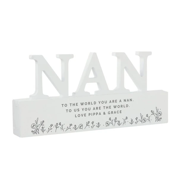 Personalised Floral Wooden Nan Ornament 5 Personalised Floral Wooden Nan Ornament - Image 5