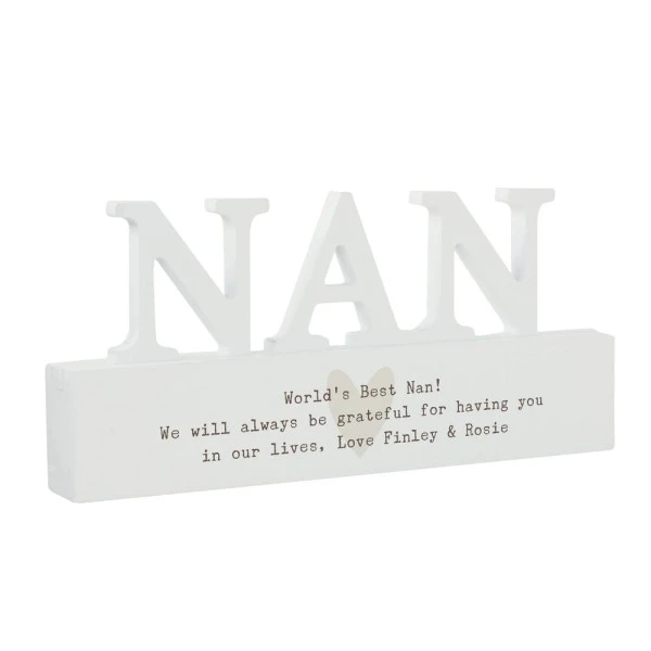 Personalised Free Text Heart Wooden Nan Ornament 5 Personalised Free Text Heart Wooden Nan Ornament - Image 5
