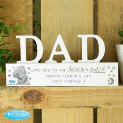 Personalised Me To You Moon And Back Wooden Dad Ornament -PERSONALISE STORE p1011f85 2