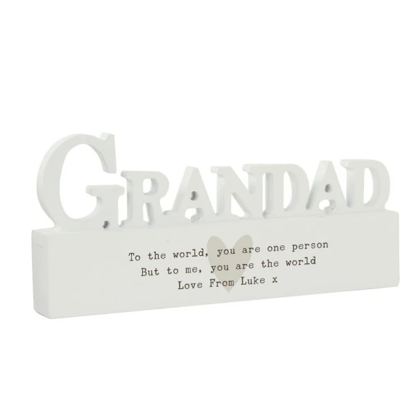 Personalised Free Text Heart Wooden Grandad Ornament 5 Personalised Free Text Heart Wooden Grandad Ornament - Image 5