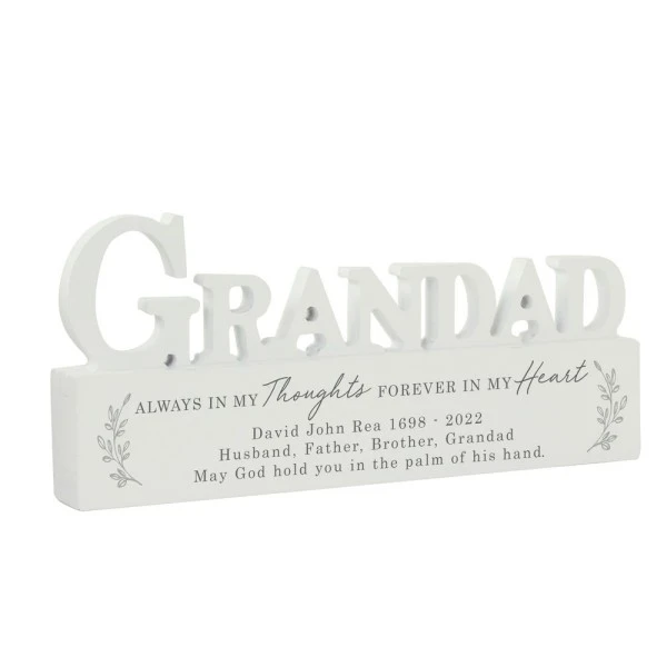 Personalised In Loving Memory Wooden Grandad Ornament 3 Personalised In Loving Memory Wooden Grandad Ornament - Image 3