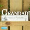 Personalised Me To You Moon And Back Wooden Grandad Ornament