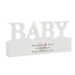 Personalised Free Text Heart Wooden Baby Ornament -PERSONALISE STORE p1011f90 4