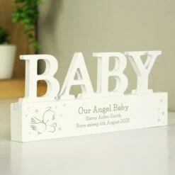 Personalised Memorial Wooden Baby Ornament 7 Personalised Memorial Wooden Baby Ornament -PERSONALISE STORE p1011f91 2