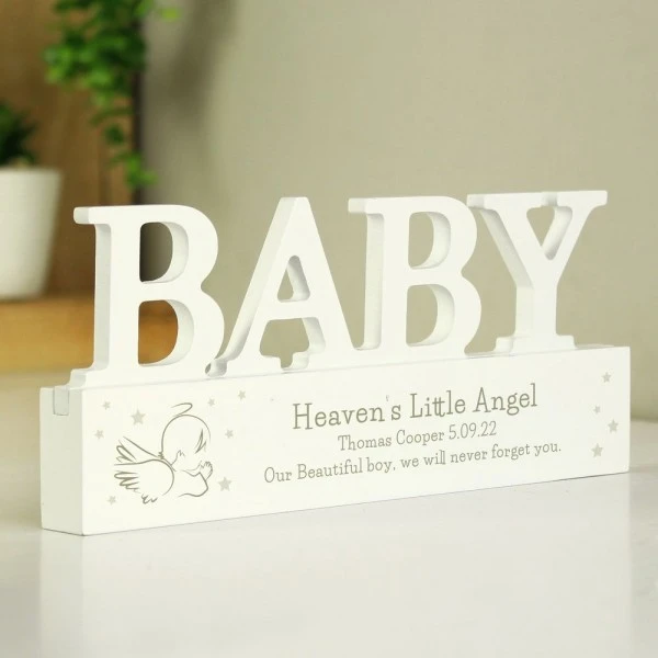 Personalised Memorial Wooden Baby Ornament 4 Personalised Memorial Wooden Baby Ornament - Image 4
