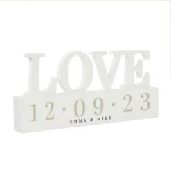 Personalised Big Date Wooden Love Ornament -PERSONALISE STORE p1011f92 3