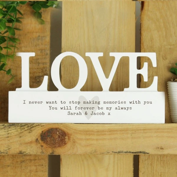 Personalised Free Text Heart Wooden Love Ornament 3 Personalised Free Text Heart Wooden Love Ornament - Image 3